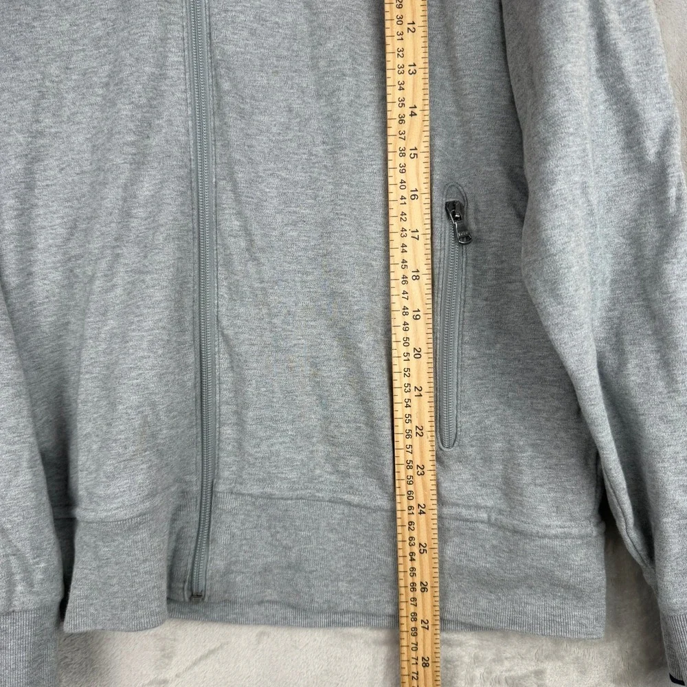 Polo Ralph Lauren Mens Large Grey Navy Stripe‎ Full Zip Track Jacket Mock Neck